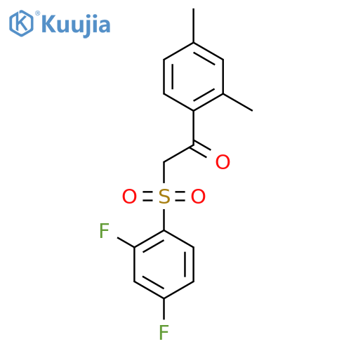 2-[(2,4-Difluorophenyl)sulfonyl]-1-(2,4-dimethylphenyl)ethanone structure