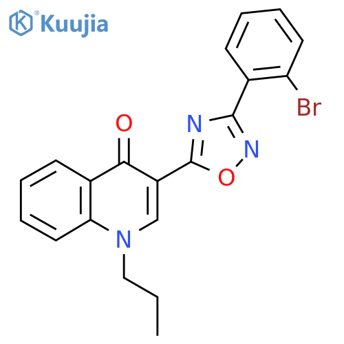 3-3-(2-bromophenyl)-1,2,4-oxadiazol-5-yl-1-propyl-1,4-dihydroquinolin-4-one structure