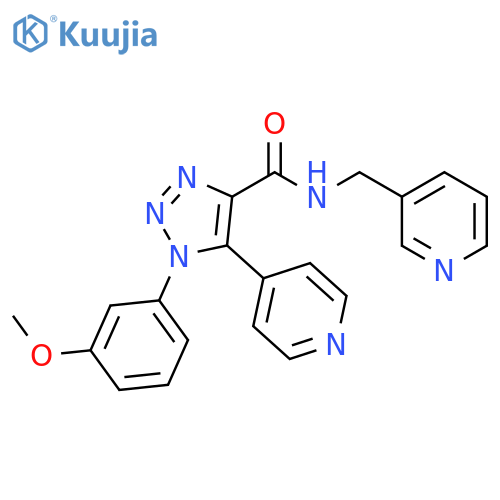 1-(3-methoxyphenyl)-N-[(pyridin-3-yl)methyl]-5-(pyridin-4-yl)-1H-1,2,3-triazole-4-carboxamide structure