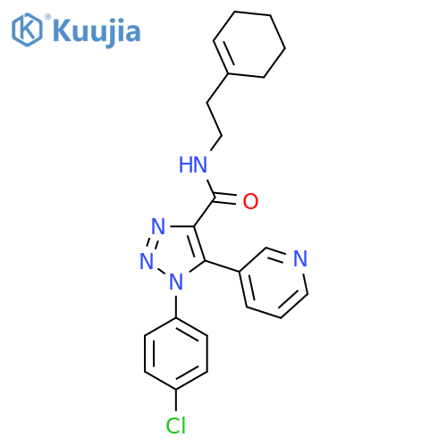 1-(4-chlorophenyl)-N-[2-(cyclohex-1-en-1-yl)ethyl]-5-(pyridin-3-yl)-1H-1,2,3-triazole-4-carboxamide structure