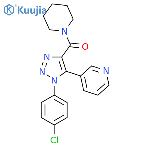 3-[1-(4-chlorophenyl)-4-(piperidine-1-carbonyl)-1H-1,2,3-triazol-5-yl]pyridine structure
