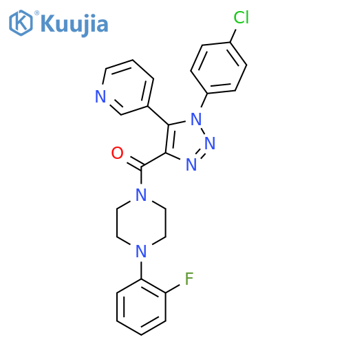 1-[1-(4-chlorophenyl)-5-(pyridin-3-yl)-1H-1,2,3-triazole-4-carbonyl]-4-(2-fluorophenyl)piperazine structure