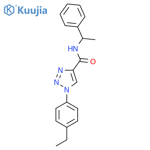 1-(4-ethylphenyl)-N-(1-phenylethyl)-1H-1,2,3-triazole-4-carboxamide structure