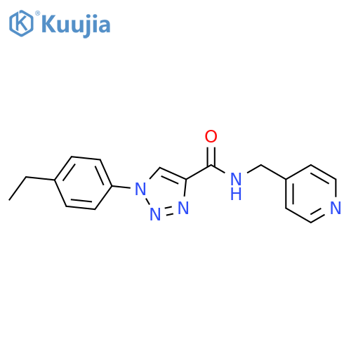 1-(4-ethylphenyl)-N-[(pyridin-4-yl)methyl]-1H-1,2,3-triazole-4-carboxamide structure