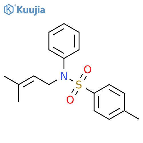 Benzenesulfonamide, 4-methyl-N-(3-methyl-2-butenyl)-N-phenyl- structure