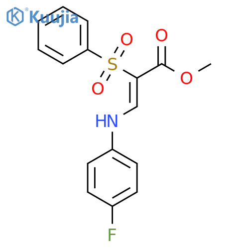 methyl (2Z)-3-[(4-fluorophenyl)amino]-2-(phenylsulfonyl)acrylate structure