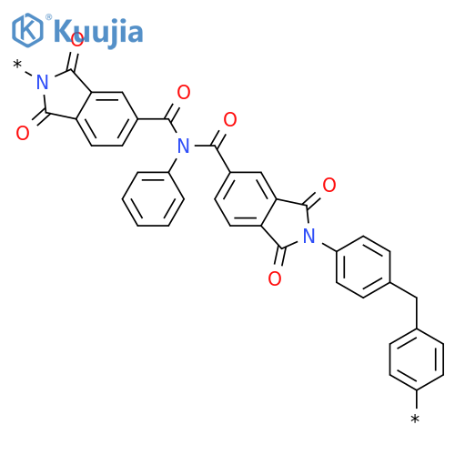 Poly[(1,3-dihydro-1,3-dioxo-2H-isoindole-2,5-diyl)carbonyl(phenylimino)carbonyl(1,3-dihydro-1,3-dioxo-2H-isoindole-5,2-diyl)-1,4-phenylenemethylene-1,4-phenylene] structure