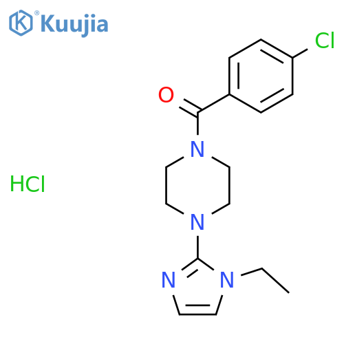 1-(4-chlorobenzoyl)-4-(1-ethyl-1H-imidazol-2-yl)piperazine hydrochloride structure
