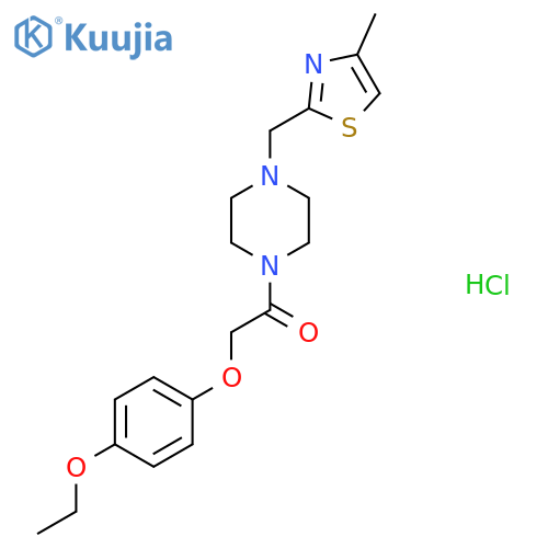2-(4-ethoxyphenoxy)-1-{4-(4-methyl-1,3-thiazol-2-yl)methylpiperazin-1-yl}ethan-1-one hydrochloride structure
