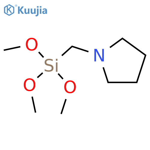 Pyrrolidine, 1-[(trimethoxysilyl)methyl]- structure