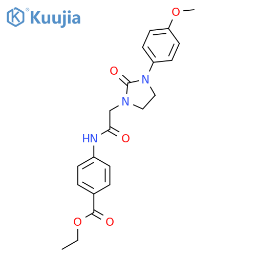 ethyl 4-{2-3-(4-methoxyphenyl)-2-oxoimidazolidin-1-ylacetamido}benzoate structure