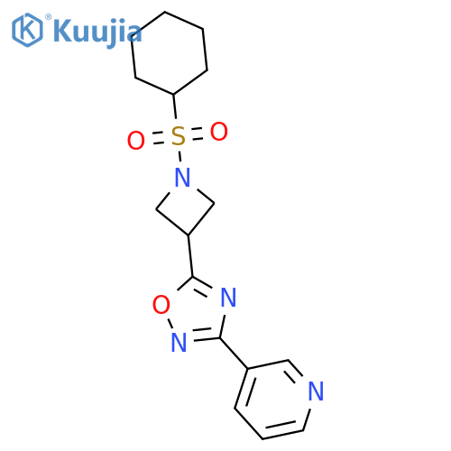 3-{5-1-(cyclohexanesulfonyl)azetidin-3-yl-1,2,4-oxadiazol-3-yl}pyridine structure