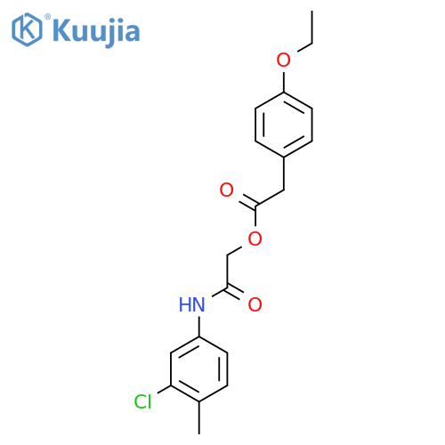 [(3-Chloro-4-methylphenyl)carbamoyl]methyl 2-(4-ethoxyphenyl)acetate structure