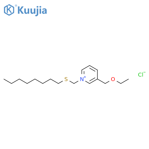 Pyridinium, 3-(ethoxymethyl)-1-[(octylthio)methyl]-, chloride structure