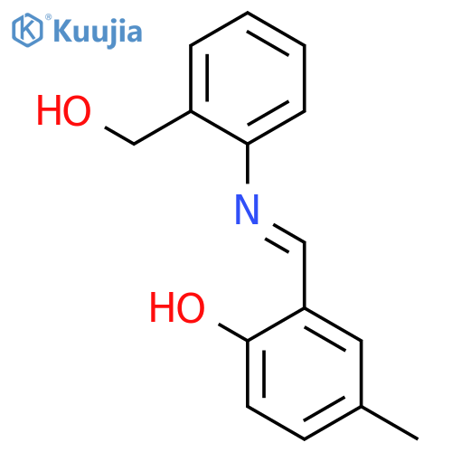 Benzenemethanol, 2-[[(2-hydroxy-5-methylphenyl)methylene]amino]- structure