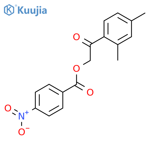 [2-(2,4-dimethylphenyl)-2-oxoethyl] 4-nitrobenzoate structure