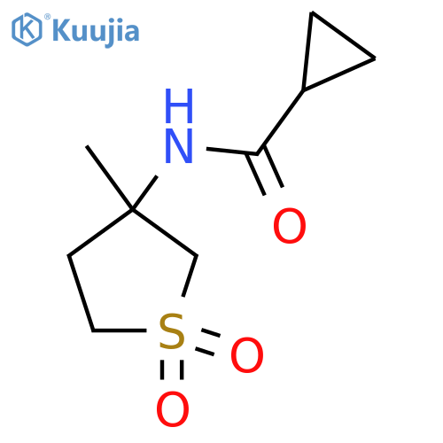 N-(3-methyl-1,1-dioxo-1lambda6-thiolan-3-yl)cyclopropanecarboxamide structure