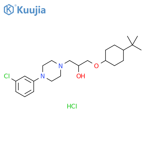 1-(4-tert-butylcyclohexyl)oxy-3-4-(3-chlorophenyl)piperazin-1-ylpropan-2-ol hydrochloride structure