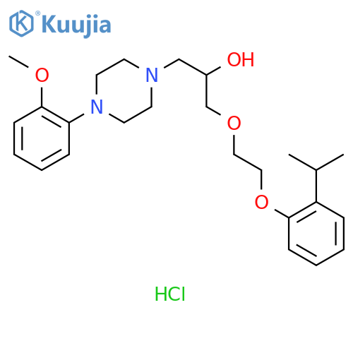 1-4-(2-methoxyphenyl)piperazin-1-yl-3-{2-2-(propan-2-yl)phenoxyethoxy}propan-2-ol dihydrochloride structure