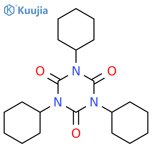 1,3,5-Triazine-2,4,6(1H,3H,5H)-trione, 1,3,5-tricyclohexyl- structure