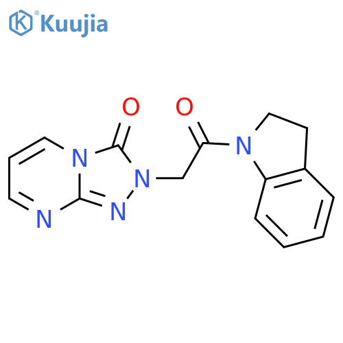 2-2-(2,3-dihydro-1H-indol-1-yl)-2-oxoethyl-2H,3H-1,2,4triazolo4,3-apyrimidin-3-one structure