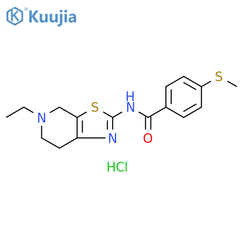 N-{5-ethyl-4H,5H,6H,7H-1,3thiazolo5,4-cpyridin-2-yl}-4-(methylsulfanyl)benzamide hydrochloride structure