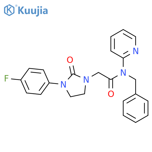 N-benzyl-2-3-(4-fluorophenyl)-2-oxoimidazolidin-1-yl-N-(pyridin-2-yl)acetamide structure