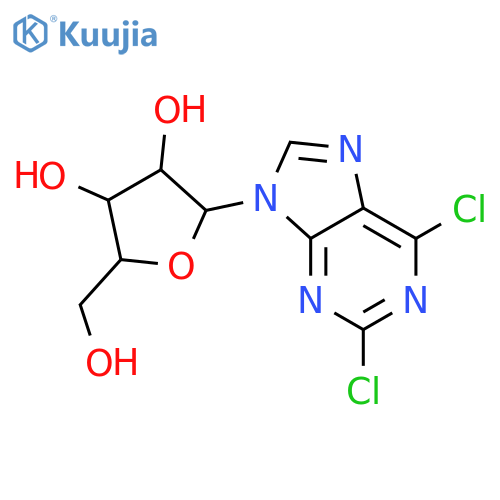 (2R,3R,4S,5R)-2-(2,6-dichloro-9H-purin-9-yl)-5-(hydroxymethyl)oxolane-3,4-diol structure