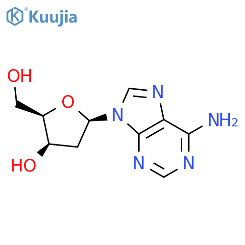 (2R,3R,5R)-5-(6-amino-9H-purin-9-yl)-2-(hydroxymethyl)oxolan-3-ol structure