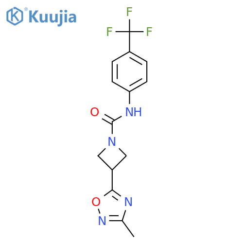 3-(3-methyl-1,2,4-oxadiazol-5-yl)-N-4-(trifluoromethyl)phenylazetidine-1-carboxamide structure