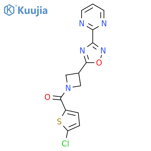 2-{5-1-(5-chlorothiophene-2-carbonyl)azetidin-3-yl-1,2,4-oxadiazol-3-yl}pyrimidine structure