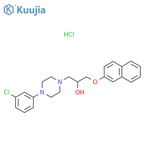 1-[4-(3-chlorophenyl)piperazin-1-yl]-3-(naphthalen-2-yloxy)propan-2-ol hydrochloride structure