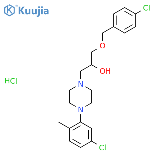 1-4-(5-chloro-2-methylphenyl)piperazin-1-yl-3-(4-chlorophenyl)methoxypropan-2-ol hydrochloride structure