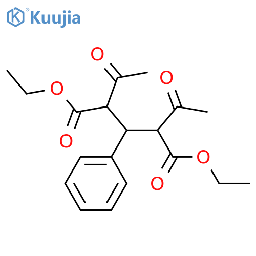Diethyl 2,4-diacetyl-3-phenylpentanedioate structure