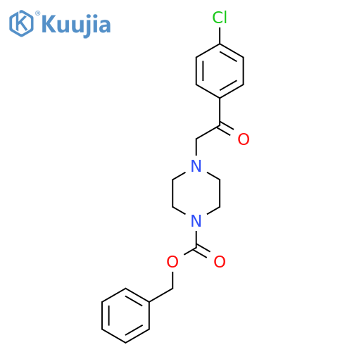 benzyl 4-2-(4-chlorophenyl)-2-oxoethylpiperazine-1-carboxylate structure