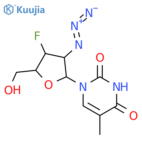 2'-azido-3'-deoxy-3'-fluorothymidine structure