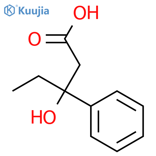 3-hydroxy-3-phenylpentanoic acid structure