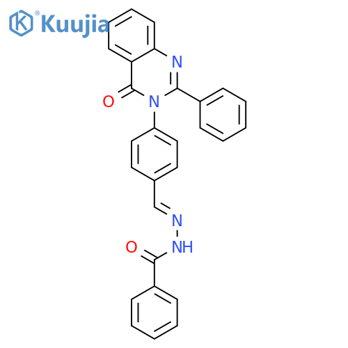 N'-{(E)-[4-(4-oxo-2-phenylquinazolin-3(4H)-yl)phenyl]methylidene}benzohydrazide structure