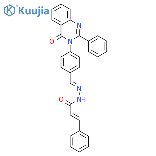 (2E)-N'-{(E)-[4-(4-oxo-2-phenylquinazolin-3(4H)-yl)phenyl]methylidene}-3-phenylprop-2-enehydrazide structure
