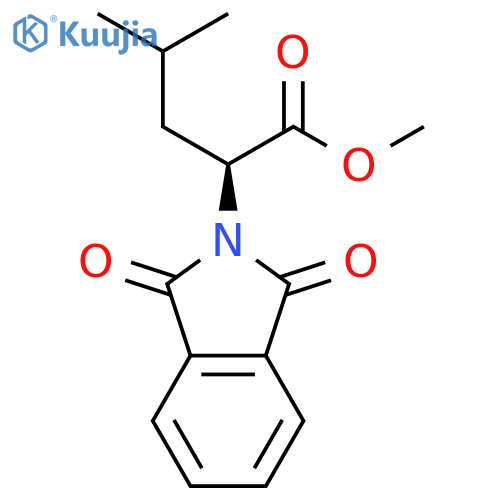 2H-Isoindole-2-acetic acid, 1,3-dihydro-a-(2-methylpropyl)-1,3-dioxo-,methyl ester, (S)- structure