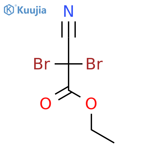 Acetic acid, dibromocyano-, ethyl ester structure