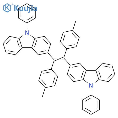 9H-Carbazole,3,3'-[1,2-bis(4-methylphenyl)-1,2-ethenediyl]bis[9-phenyl- structure