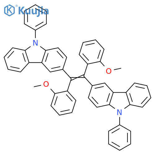 9H-Carbazole, 3,3'-[1,2-bis(2-methoxyphenyl)-1,2-ethenediyl]bis[9-phenyl- structure