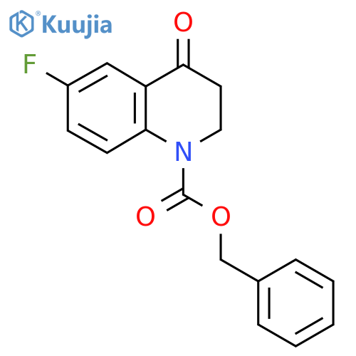 Benzyl 6-fluoro-4-oxo-1,2,3,4-tetrahydroquinoline-1-carboxylate structure