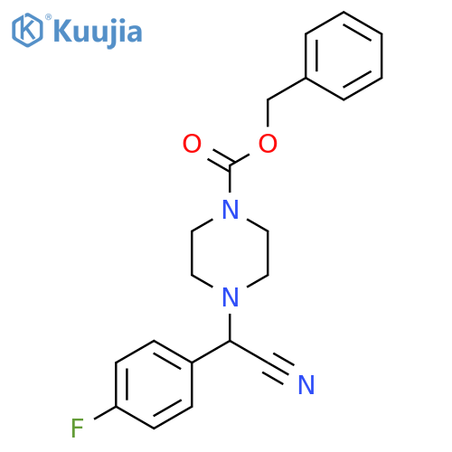 benzyl 4-cyano(4-fluorophenyl)methylpiperazine-1-carboxylate structure