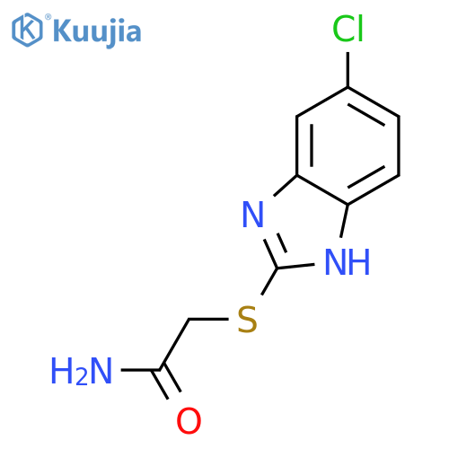 2-((5-chloro-1H-benzimidazol-2-yl)thio)acetamide structure