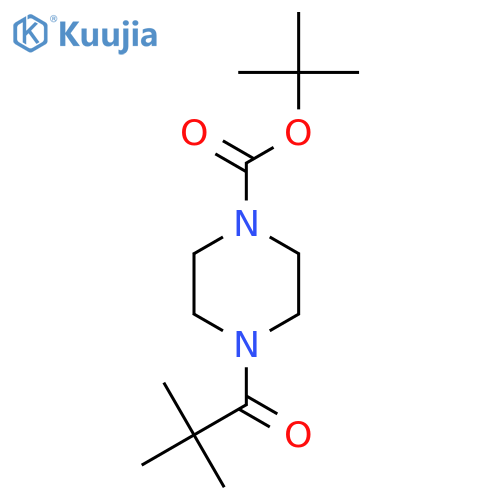 Tert-butyl 4-(2,2-dimethylpropanoyl)piperazine-1-carboxylate structure