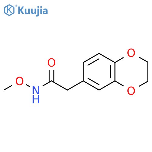 2-(2,3-dihydro-1,4-benzodioxin-6-yl)-N-methoxyacetamide structure