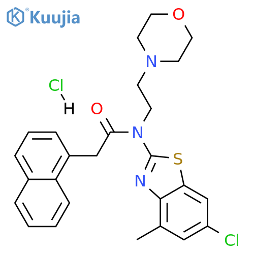 N-(6-chloro-4-methyl-1,3-benzothiazol-2-yl)-N-[2-(morpholin-4-yl)ethyl]-2-(naphthalen-1-yl)acetamide hydrochloride structure