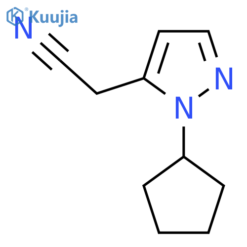 2-(1-Cyclopentyl-1H-pyrazol-5-yl)acetonitrile structure